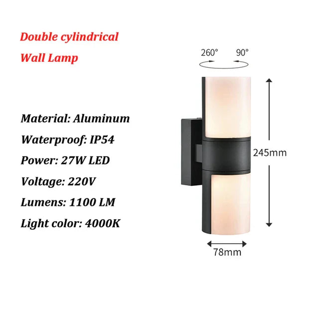 GlowGuard - Moderne LED-Wandlampe für Außenbereiche