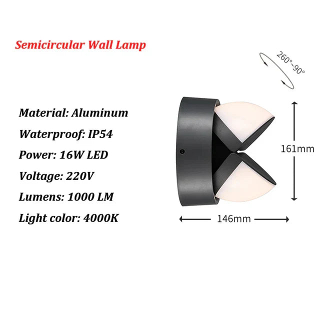 GlowGuard - Moderne LED-Wandlampe für Außenbereiche