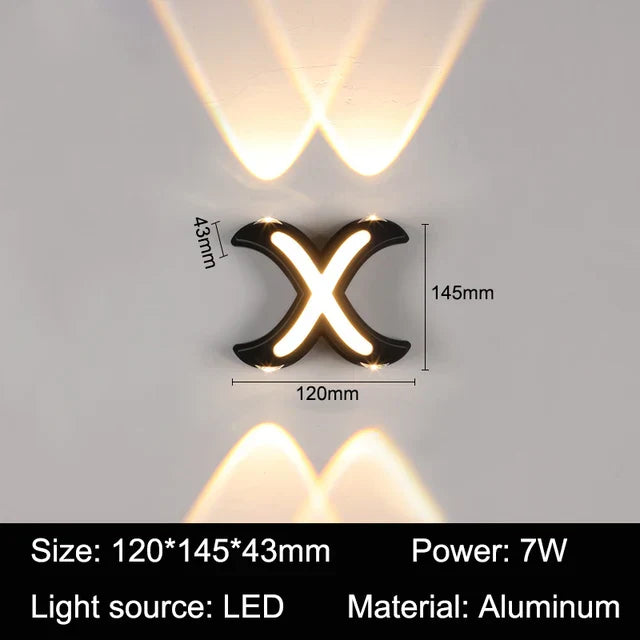 LetterGlow - Bezaubernde Außenbuchstaben-Wandlampe für einzigartige Dekoration
