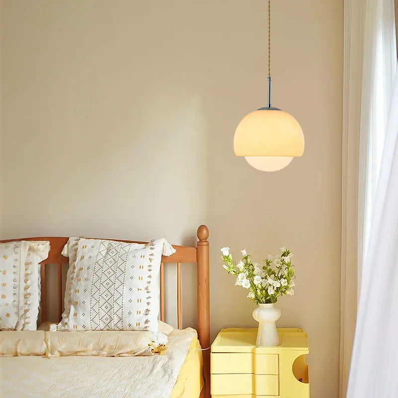 Virella - Pendant light made of glass in Scandinavian style with adjustable height
