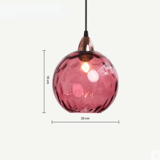 ClaraLux - Pendant lamp made of glass with crystal optics – Elegant hanging lamp for dining table and living area