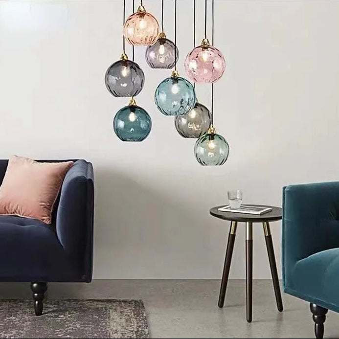 ClaraLux - Pendant lamp made of glass with crystal optics – Elegant hanging lamp for dining table and living area