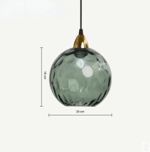 ClaraLux - Pendant lamp made of glass with crystal optics – Elegant hanging lamp for dining table and living area