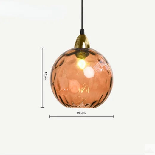 ClaraLux - Pendant lamp made of glass with crystal optics – Elegant hanging lamp for dining table and living area