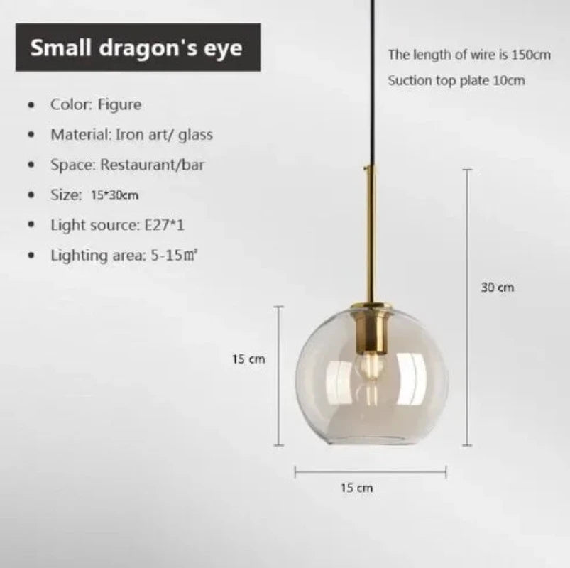 NordLume - Pendant Light in Scandinavian Style made of Clear Loft Glass