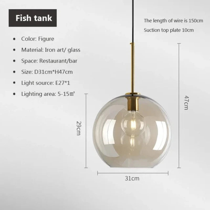 NordLume - Pendant Light in Scandinavian Style made of Clear Loft Glass