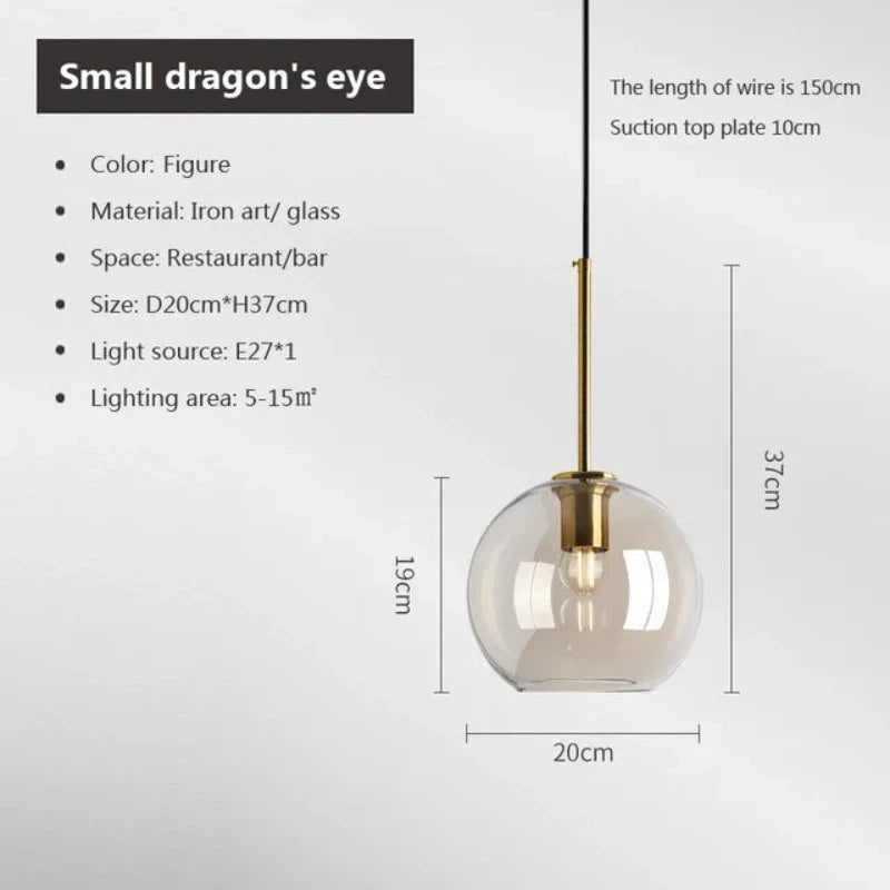 NordLume - Pendant Light in Scandinavian Style made of Clear Loft Glass