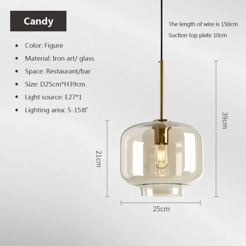 NordLume - Pendant Light in Scandinavian Style made of Clear Loft Glass