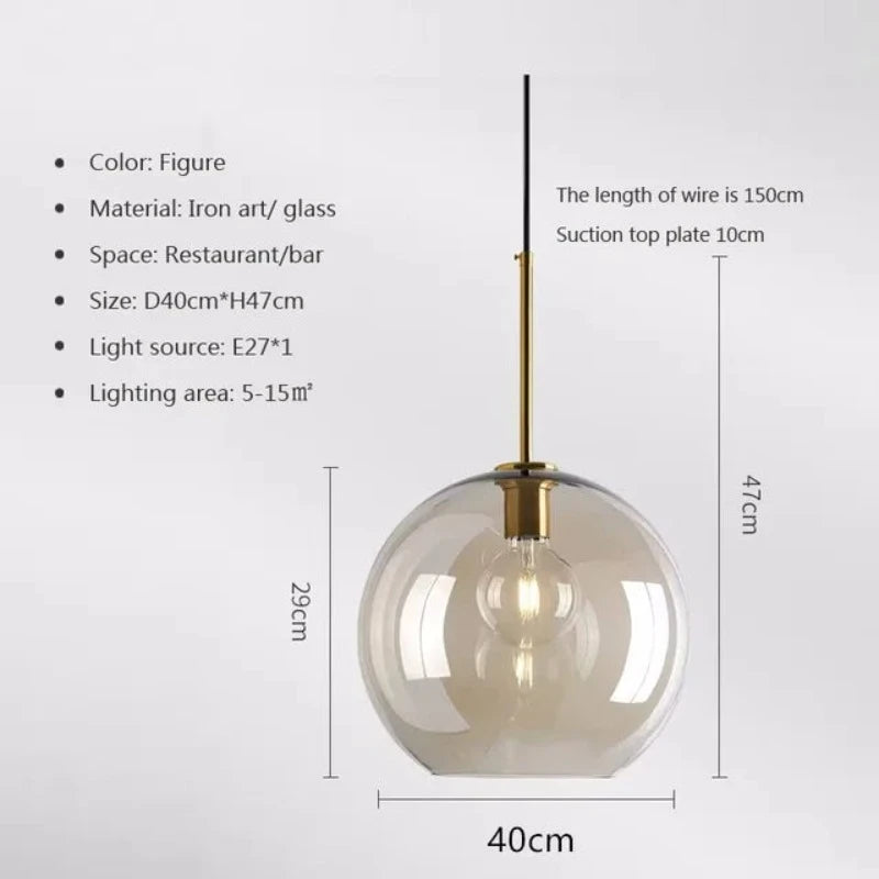 NordLume - Pendant Light in Scandinavian Style made of Clear Loft Glass