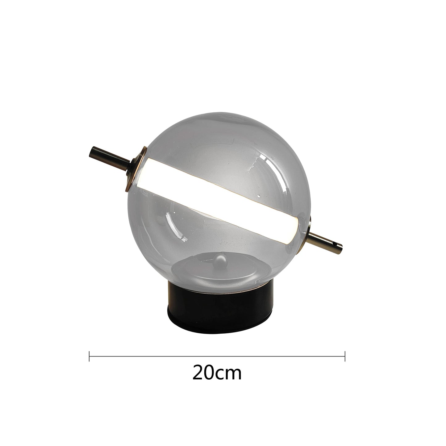 AurVintage - Retro Glass Table Lamp in Vintage Design