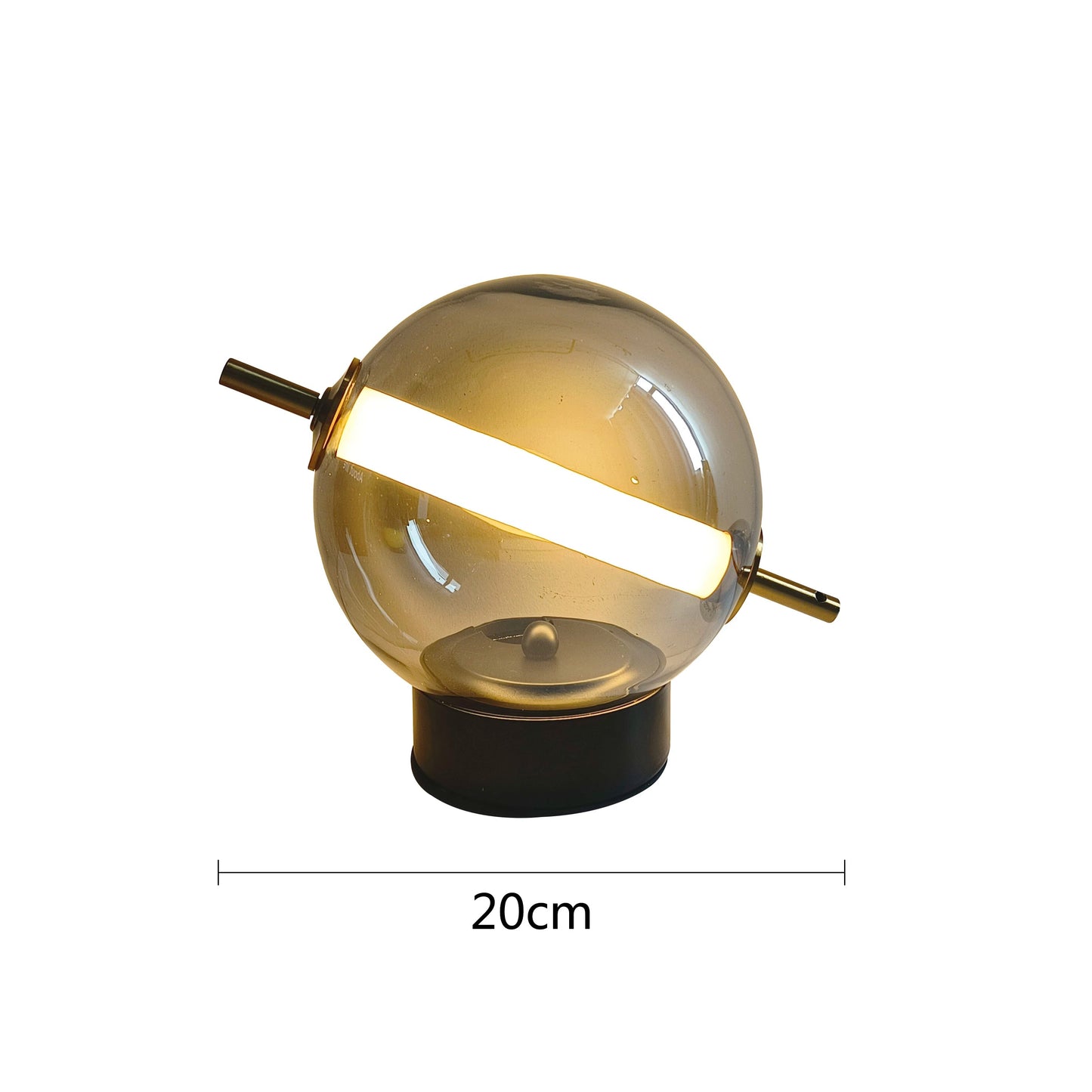 AurVintage - Retro Glass Table Lamp in Vintage Design