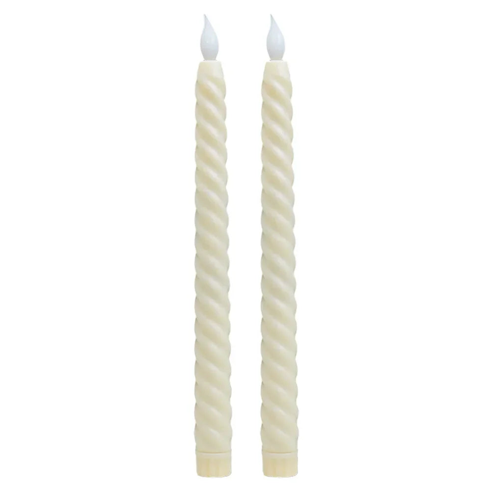3D Candle Holder - Long LED Candles with 3D Wick for Christmas