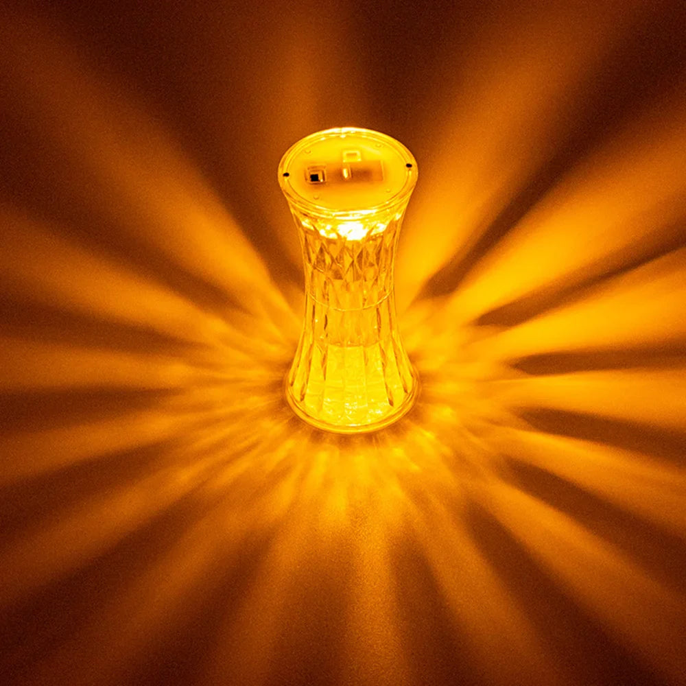 AcryLuxe - Transparent Diamond LED Lamp for Reading