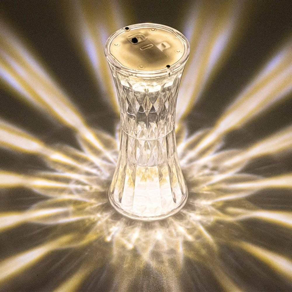 AcryLuxe - Transparent Diamond LED Lamp for Reading