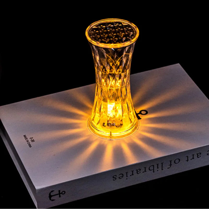 AcryLuxe - Transparent Diamond LED Lamp for Reading