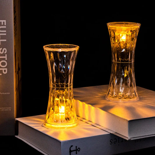 AcryLuxe - Transparent Diamond LED Lamp for Reading