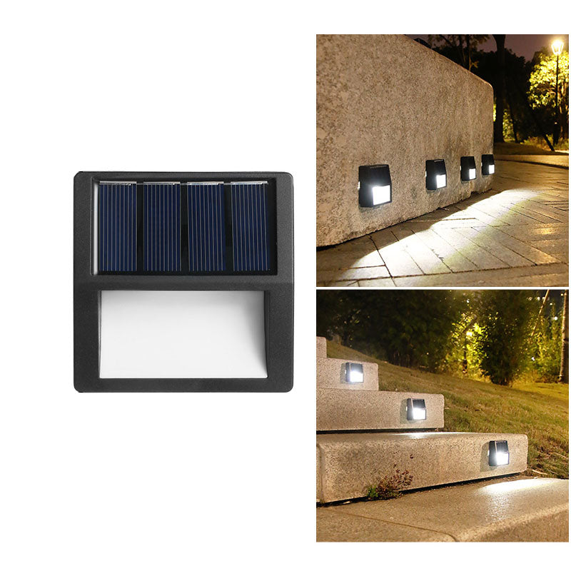 EcoBright - Wasserfeste LED-Solar-Terrassenlampen für außen, rund und quadratisch