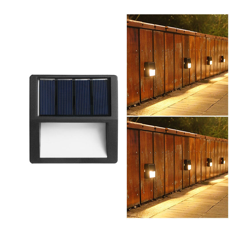 EcoBright - Wasserfeste LED-Solar-Terrassenlampen für außen, rund und quadratisch