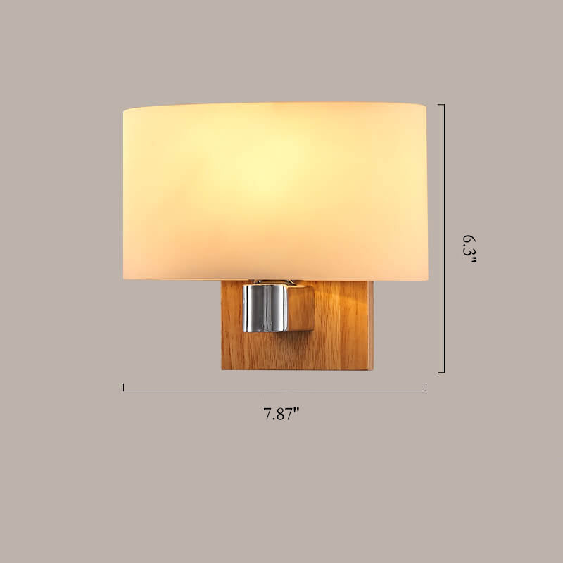 ScandiLicht - Moderne Glas- und Holz-Wandlampe