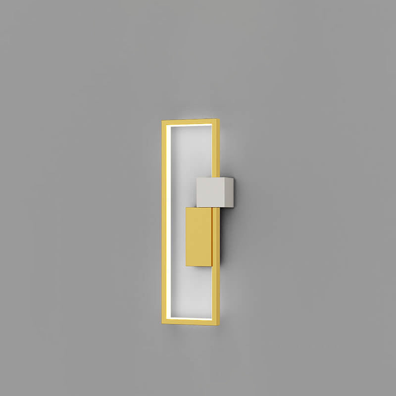 LumiSil - Minimalistische kreative quadratische Rahmen Eisen Silikon LED-Wandlampe