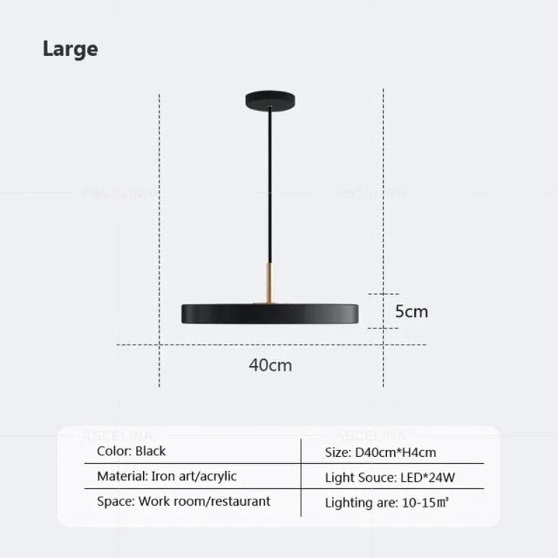 Slimora - Slim pendant light with LED technology – Modern hanging lamp for stylish rooms