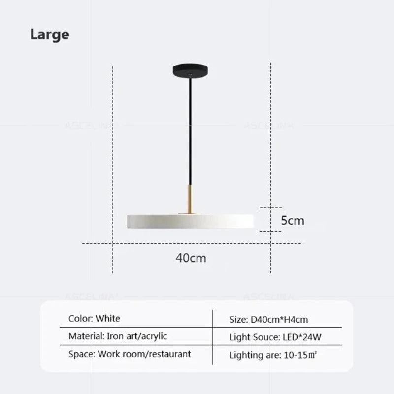 Slimora - Slim pendant light with LED technology – Modern hanging lamp for stylish rooms