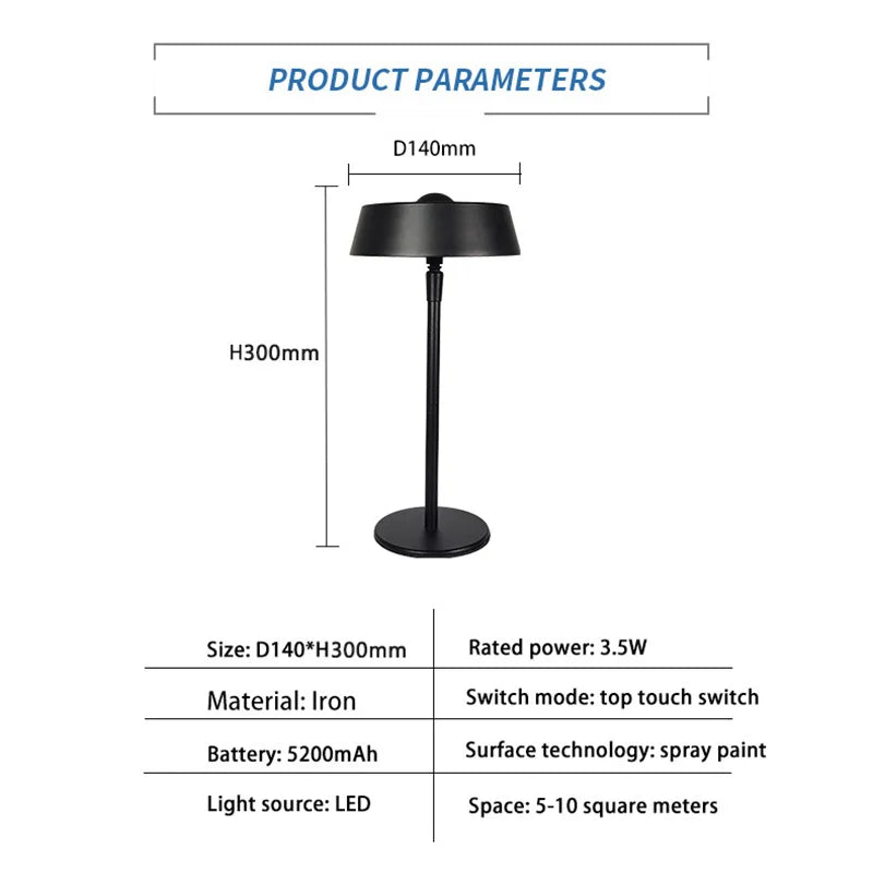 LumiSense Sensor Table Lamp with Touch Control – Energy-Saving LED Table Light for Nightstand and Desk