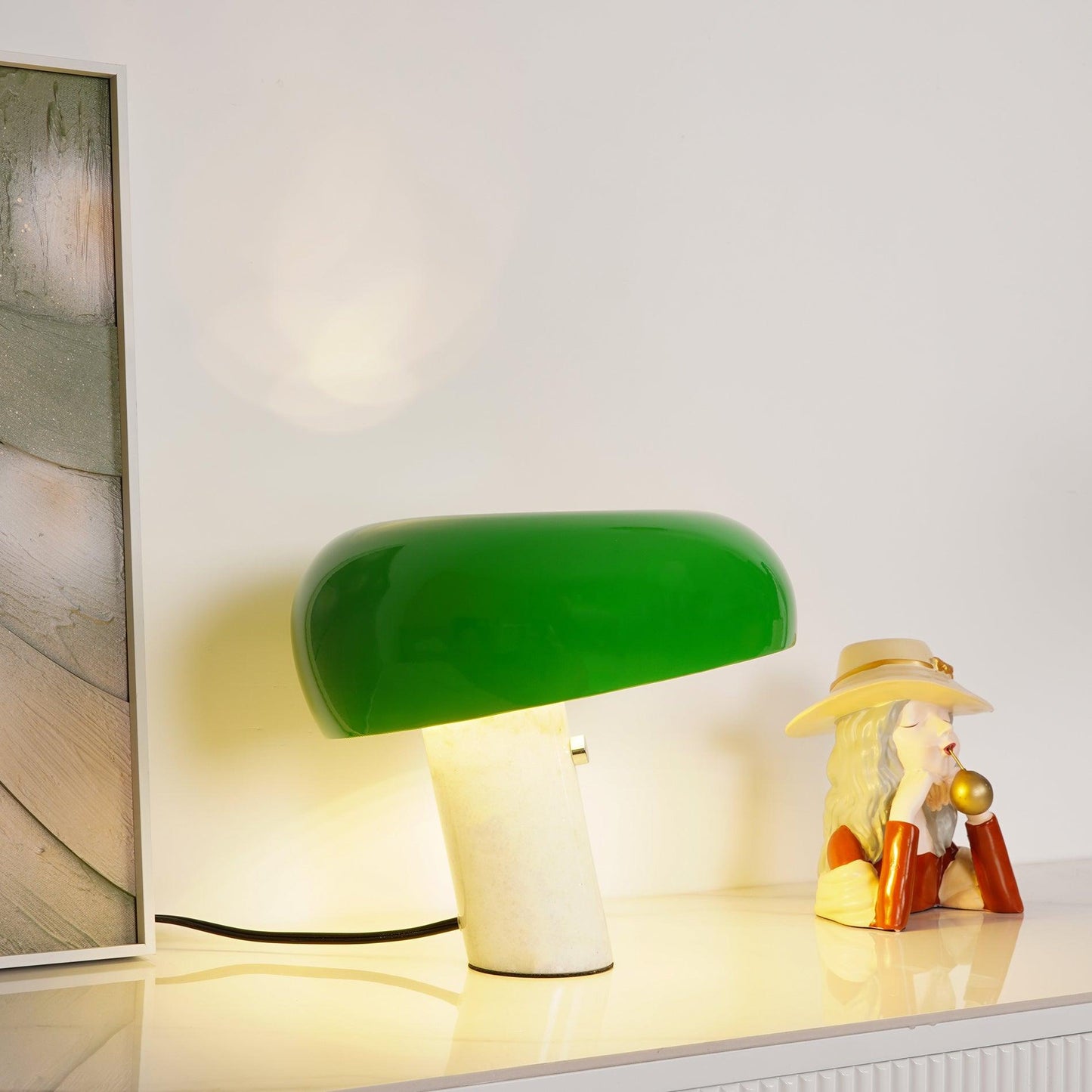 StoneGlow - Decorative Marble Table Lamp, where elegance and warmth meet