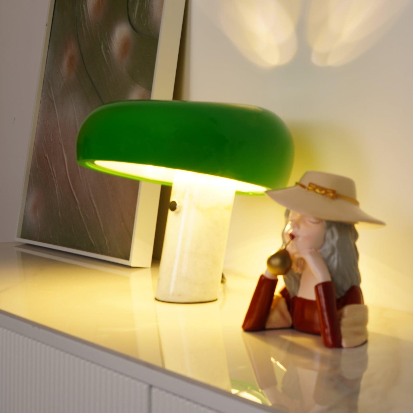 StoneGlow - Decorative Marble Table Lamp, where elegance and warmth meet
