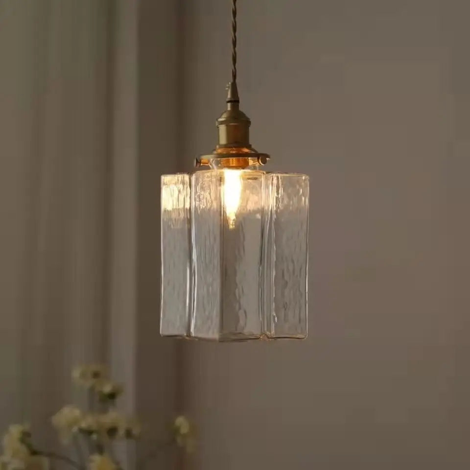 RetroLume - Vintage pendant lamp made of glass for dining room