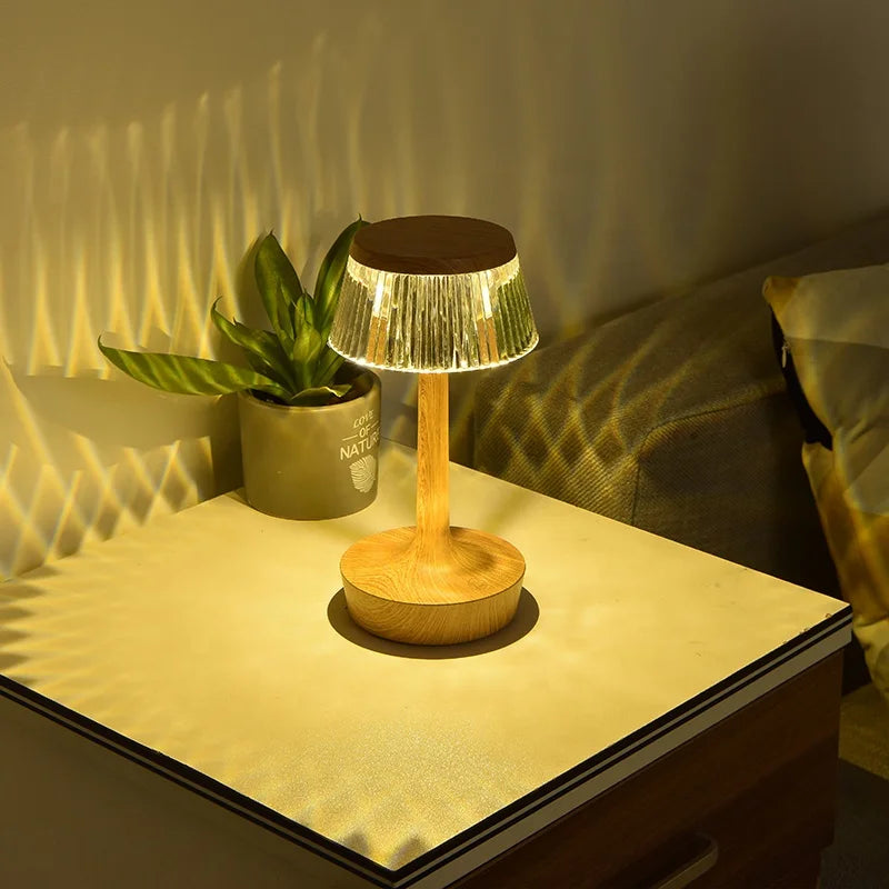 Crystaluxe - Rechargeable Crystal Table Lamp