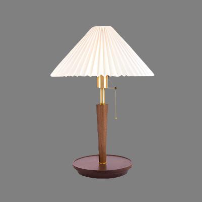 Pleatwood - Vintage Holz Tischlampe