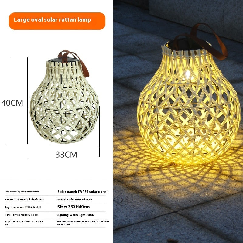 SolarLume® – Solarbetriebene Outdoor Laterne im Bambus-Look