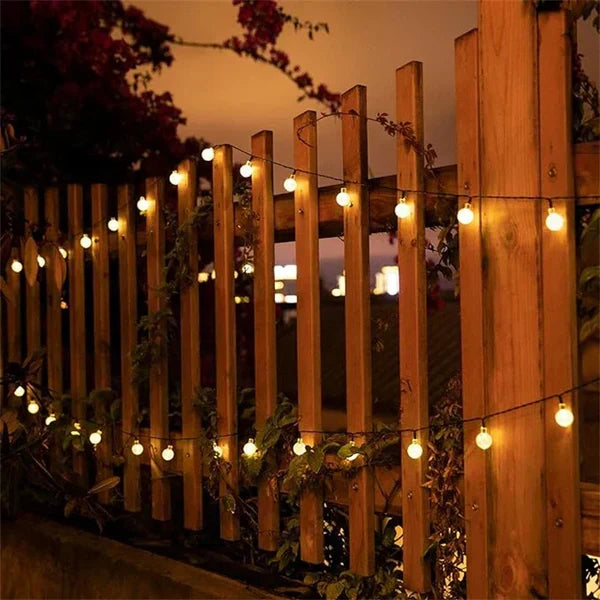 Twirly – Waterproof Outdoor String Lights with Solar Power