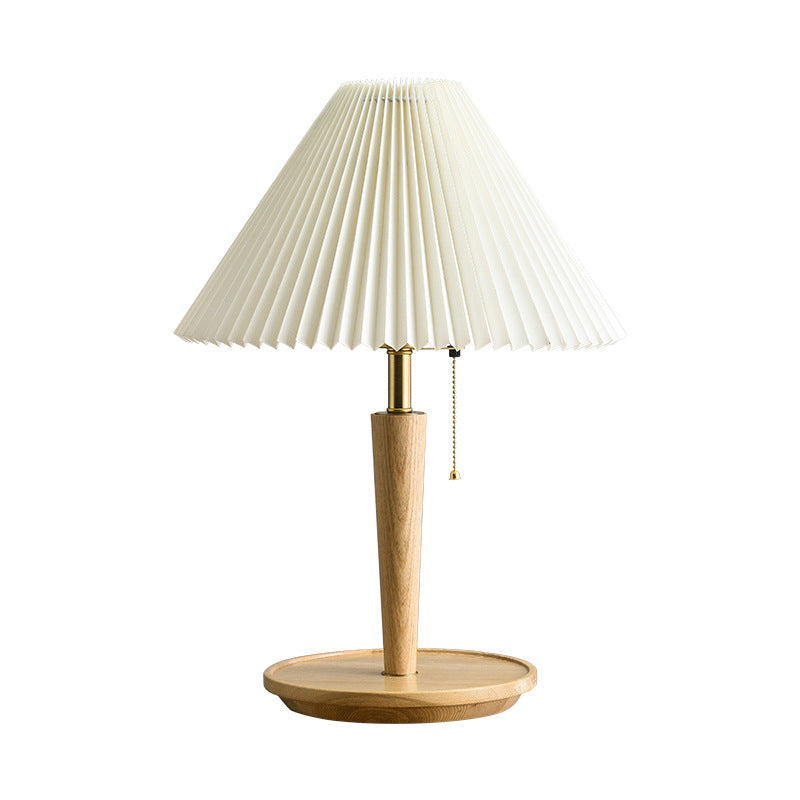 Pleatwood - Vintage Holz Tischlampe