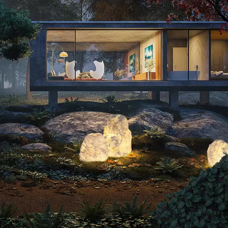 Starlight – Garden lamp with natural stone look for elegant outdoor lighting