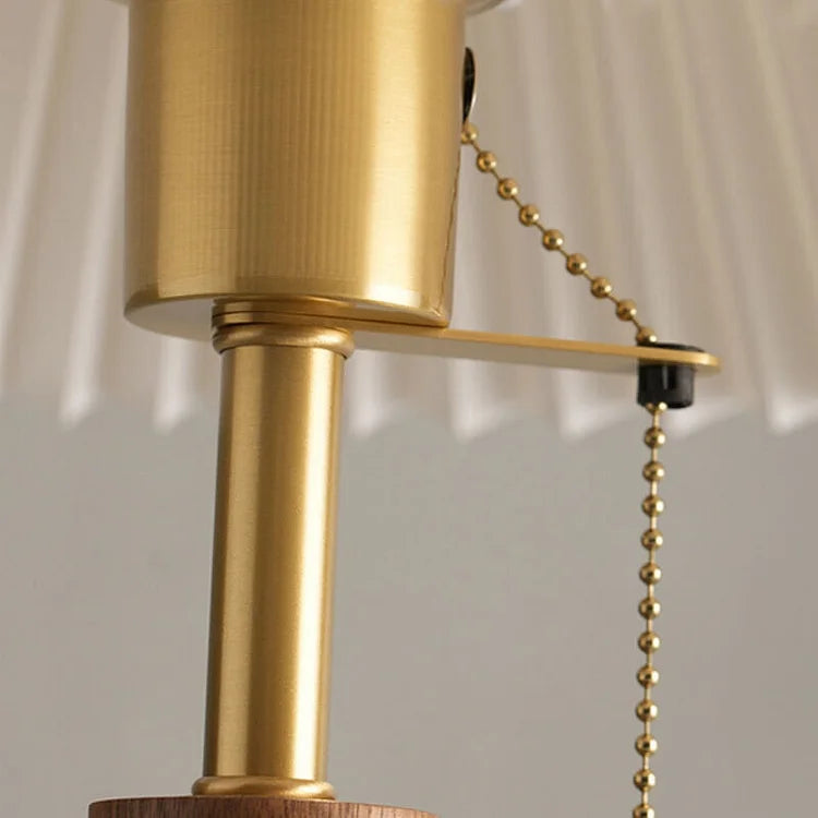 Pleatwood - Vintage Holz Tischlampe