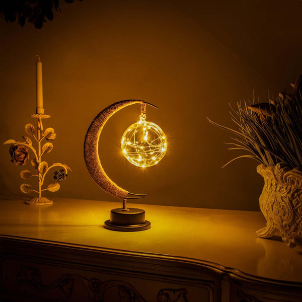 Lunara - Warme Glas-Mondlampe